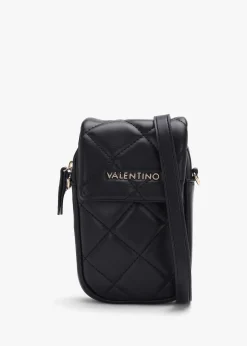Fashion VALENTINO BAGS Ocarina Quilted Nero Mobile Phone Case On A Strap