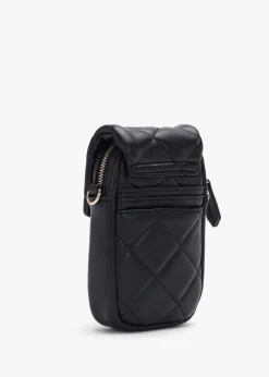 Fashion VALENTINO BAGS Ocarina Quilted Nero Mobile Phone Case On A Strap