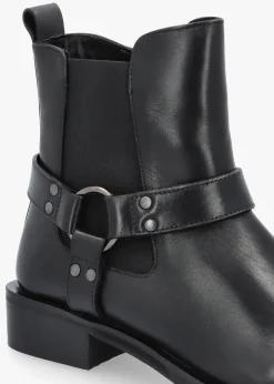 New MODA IN PELLE Palanne Black Leather Chelsea Boots