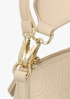 Online VALENTINO BAGS Pansy Logo Top Zip Ecru Cross-Body Bag