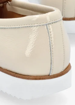 Best DANIEL Passy Cream Patent Leather Tassel Loafers