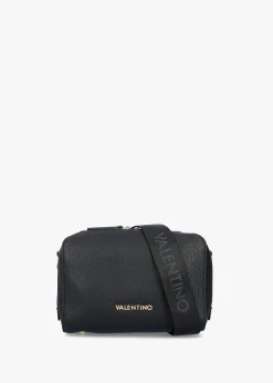 New VALENTINO BAGS Pattie Haversack Pebbled Black Cross-Body Bag