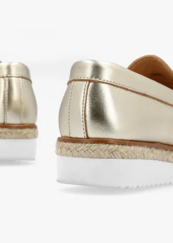 Online DANIEL Peonie Gold Leather Loafers
