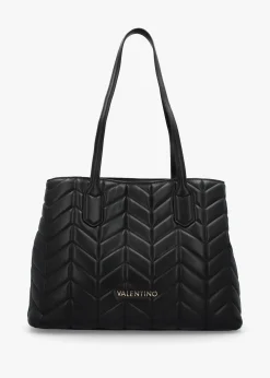 Discount VALENTINO BAGS Petal Quilted Chevron Nero Shopper Bag