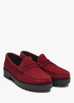 Outlet DANIEL Petunia Burgundy Suede Loafers