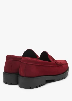 Outlet DANIEL Petunia Burgundy Suede Loafers