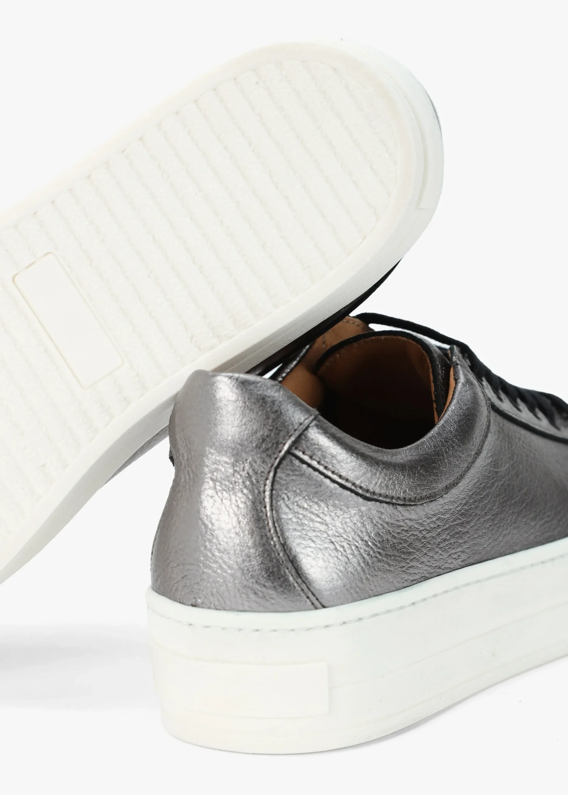 Online DANIEL Piccadilly Circus Pewter Leather Flatform Trainers