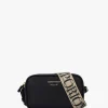 Sale EMPORIO ARMANI Piped Black & Silver Camera Bag