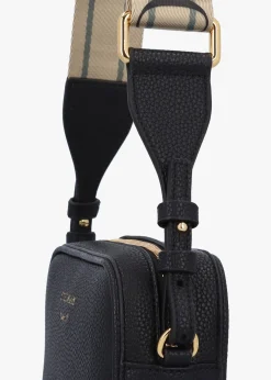 Sale EMPORIO ARMANI Piped Black & Silver Camera Bag