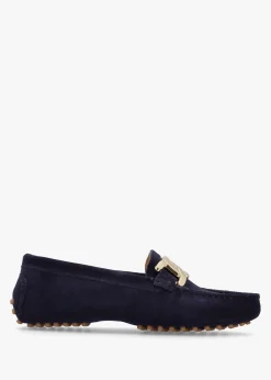 New DANIEL Privey Navy Suede Moccasin Loafers