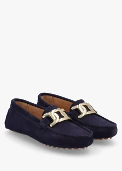 New DANIEL Privey Navy Suede Moccasin Loafers