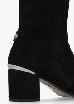 Discount MODA IN PELLE Retta Black Suede Block Heel Over The Knee Boots