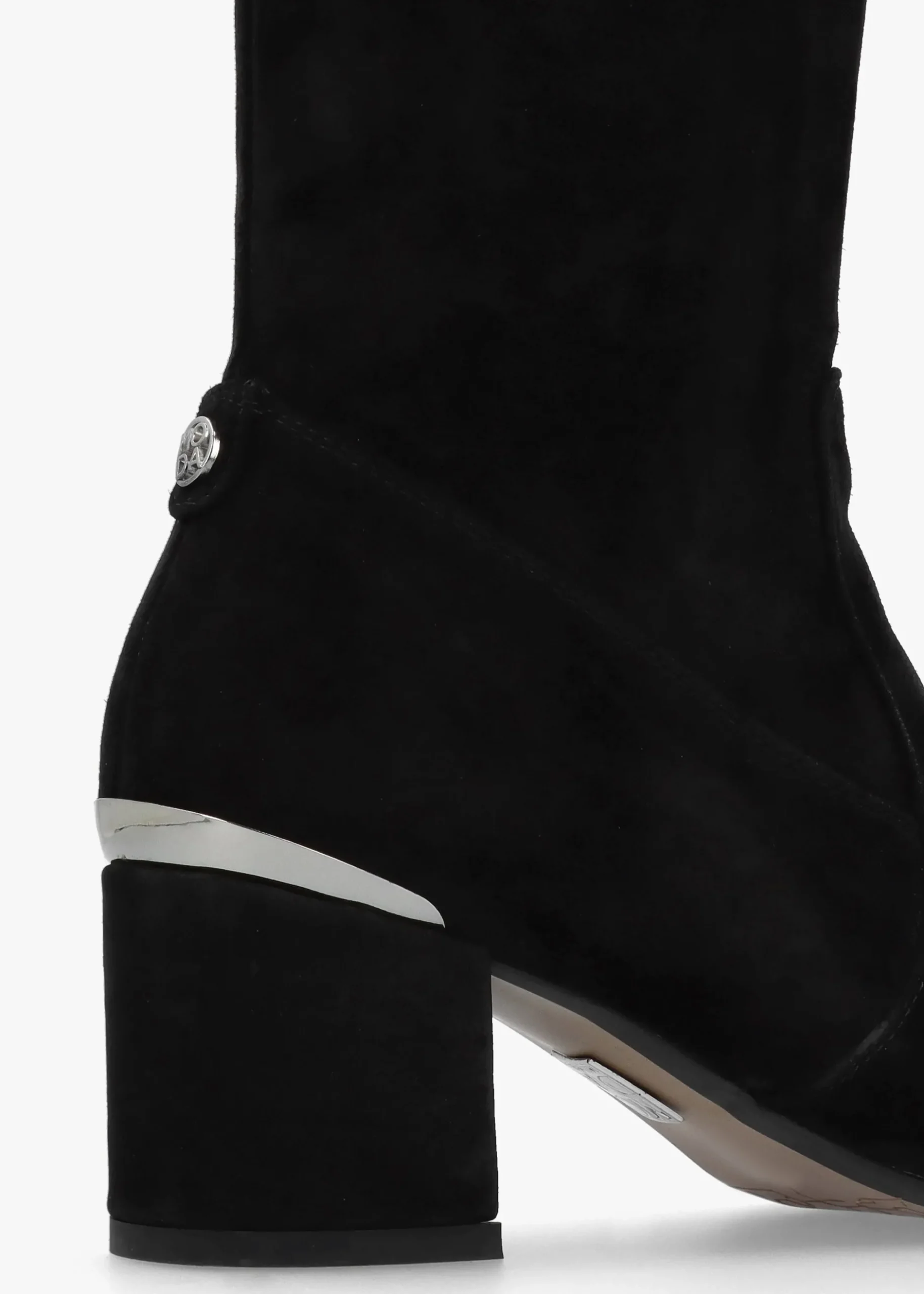 Discount MODA IN PELLE Retta Black Suede Block Heel Over The Knee Boots
