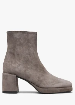 Discount DANIEL Salima Grey Suede Block Heel Ankle Boots