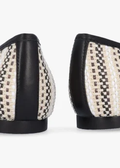 Best DANIEL Sally Beige Textile Woven Ballet Pumps