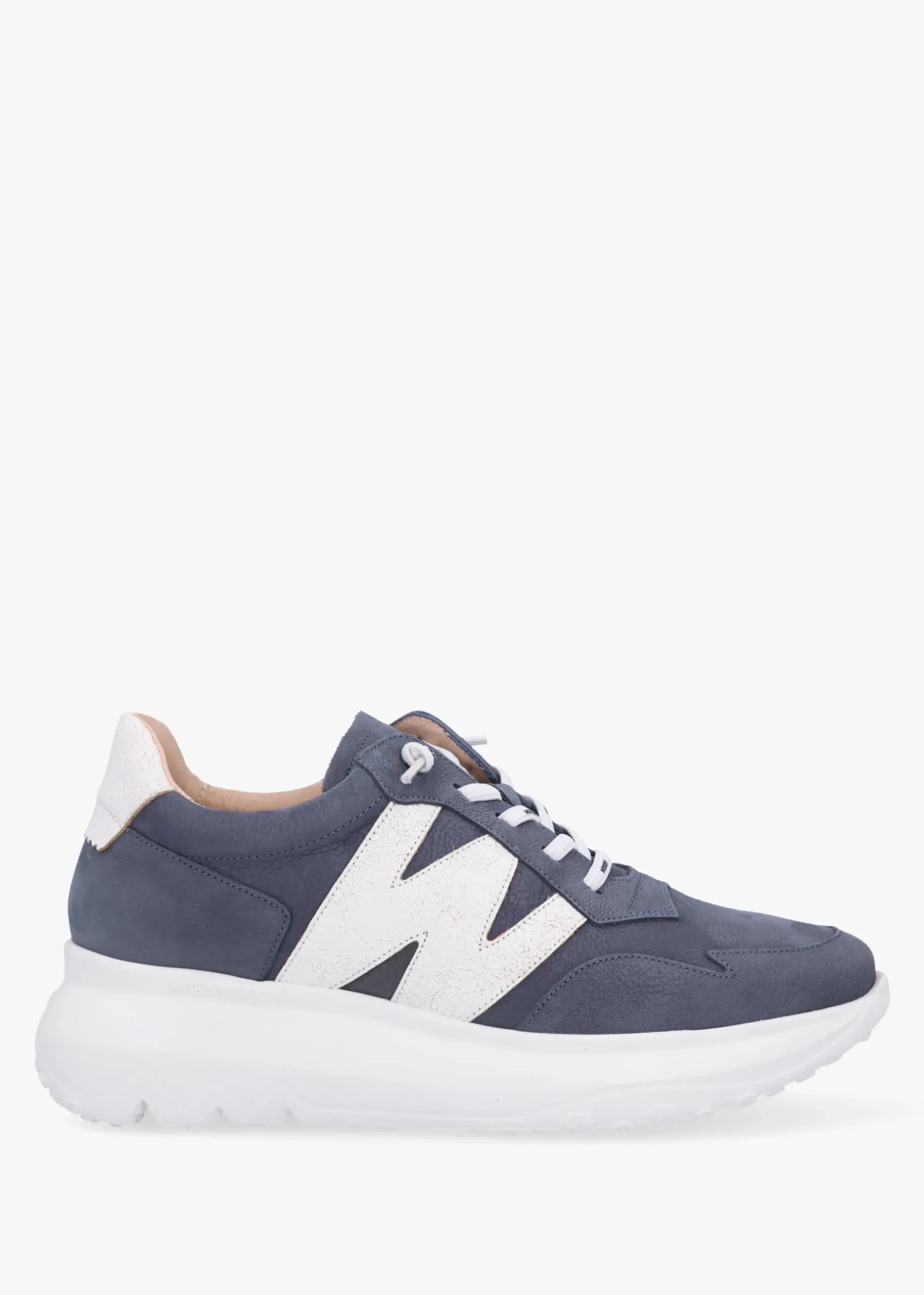 Outlet WONDERS Samira Blue Multi Nubuck Leather Trainers