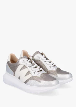 Best WONDERS Samira Pewter Multi Leather Trainers