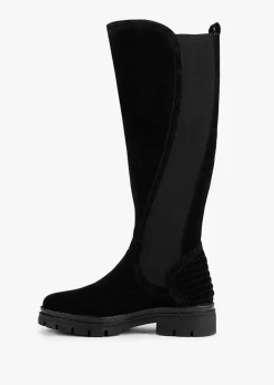 Outlet DANIEL Sanatte Black Suede High Shaft Knee Boots