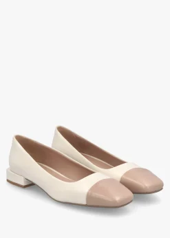 Hot DANIEL Saria Cream Leather Toe Cap Pumps