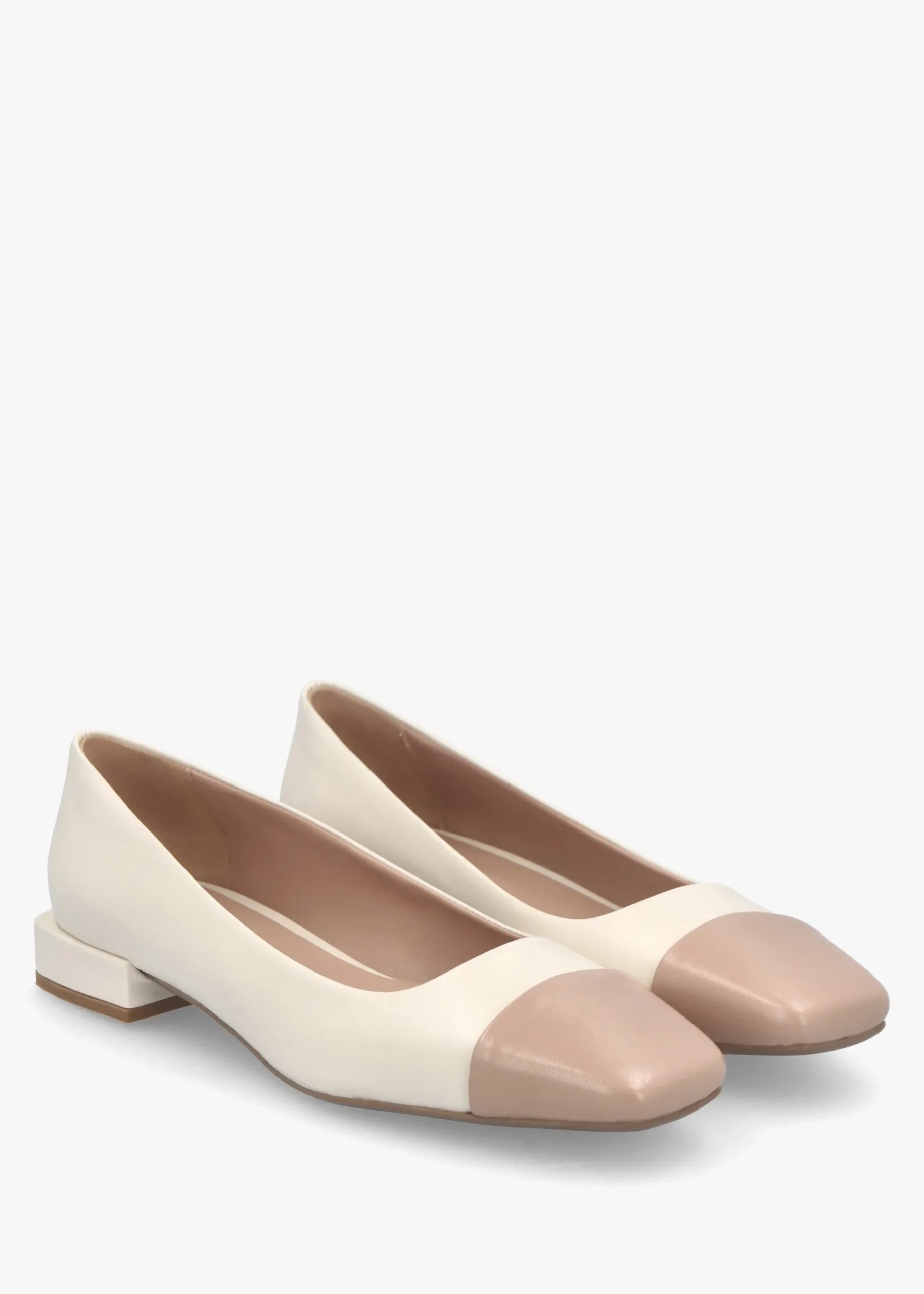 Hot DANIEL Saria Cream Leather Toe Cap Pumps