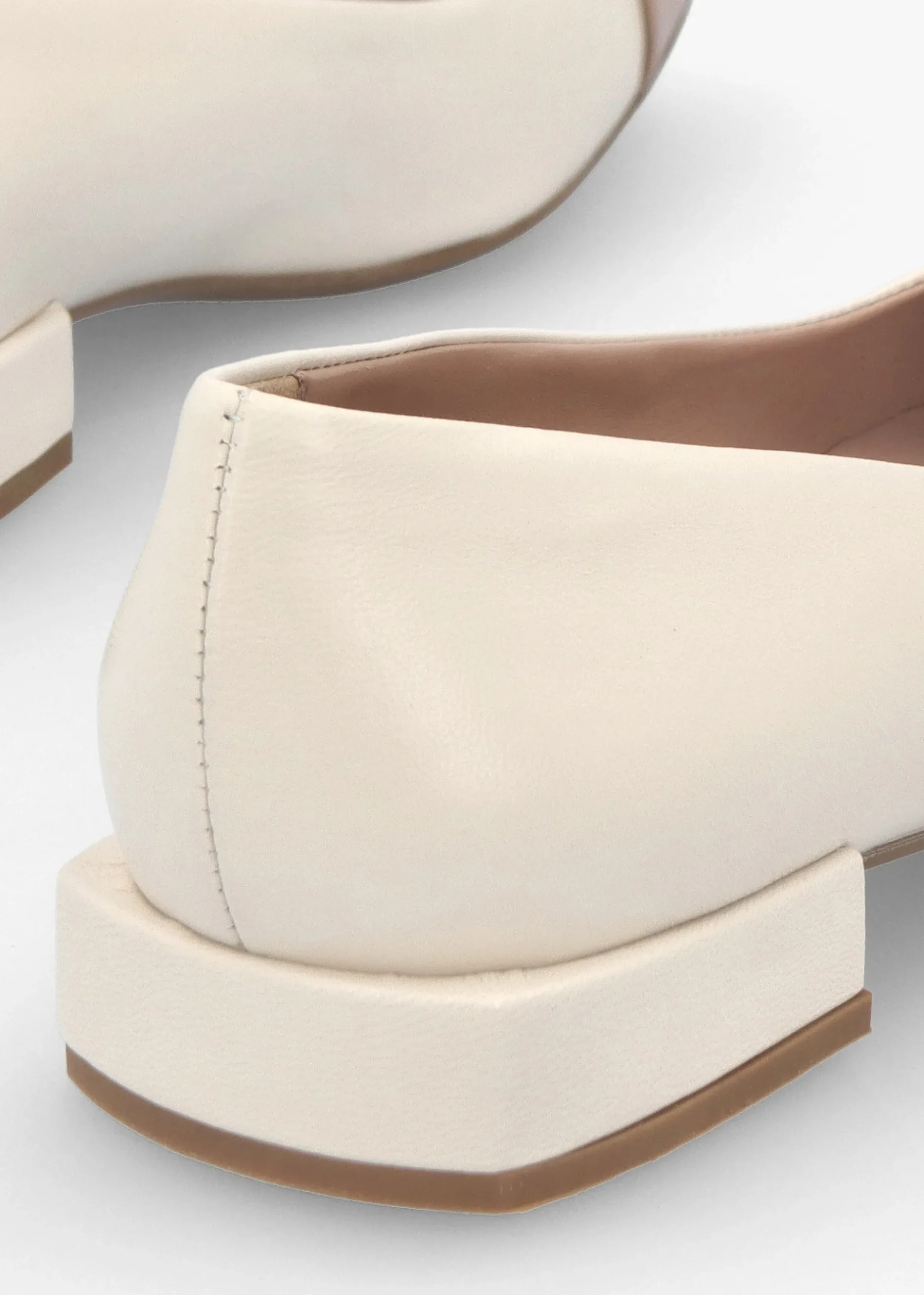 Hot DANIEL Saria Cream Leather Toe Cap Pumps