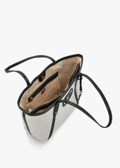 Sale GUESS Sebina Natural Black Tote Bag