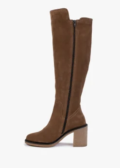 Fashion DANIEL Seety Tan Suede Knee Boots