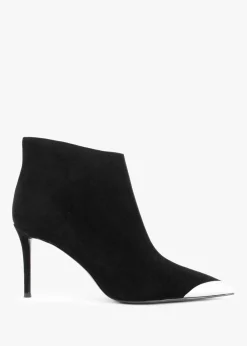 Discount DANIEL Setan Black Suede Toe Cap Heeled Ankle Boots