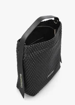 Best VALENTINO BAGS Shantel Woven Nero Hobo Bag