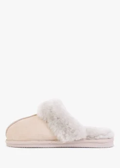 Best DANIEL Shut Taupe Sheepskin Twinface Slippers
