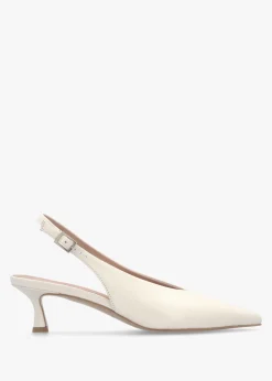 Outlet DANIEL Siamma Cream Leather Kitten Heel Sling Backs