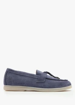 New DANIEL Siani Blue Suede Loafers