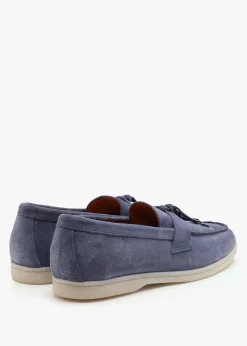 New DANIEL Siani Blue Suede Loafers