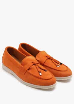 Sale DANIEL Siani Orange Suede Loafers
