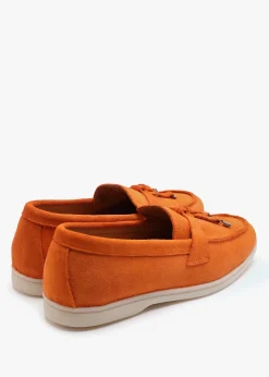 Sale DANIEL Siani Orange Suede Loafers