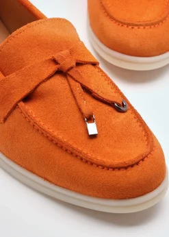 Sale DANIEL Siani Orange Suede Loafers