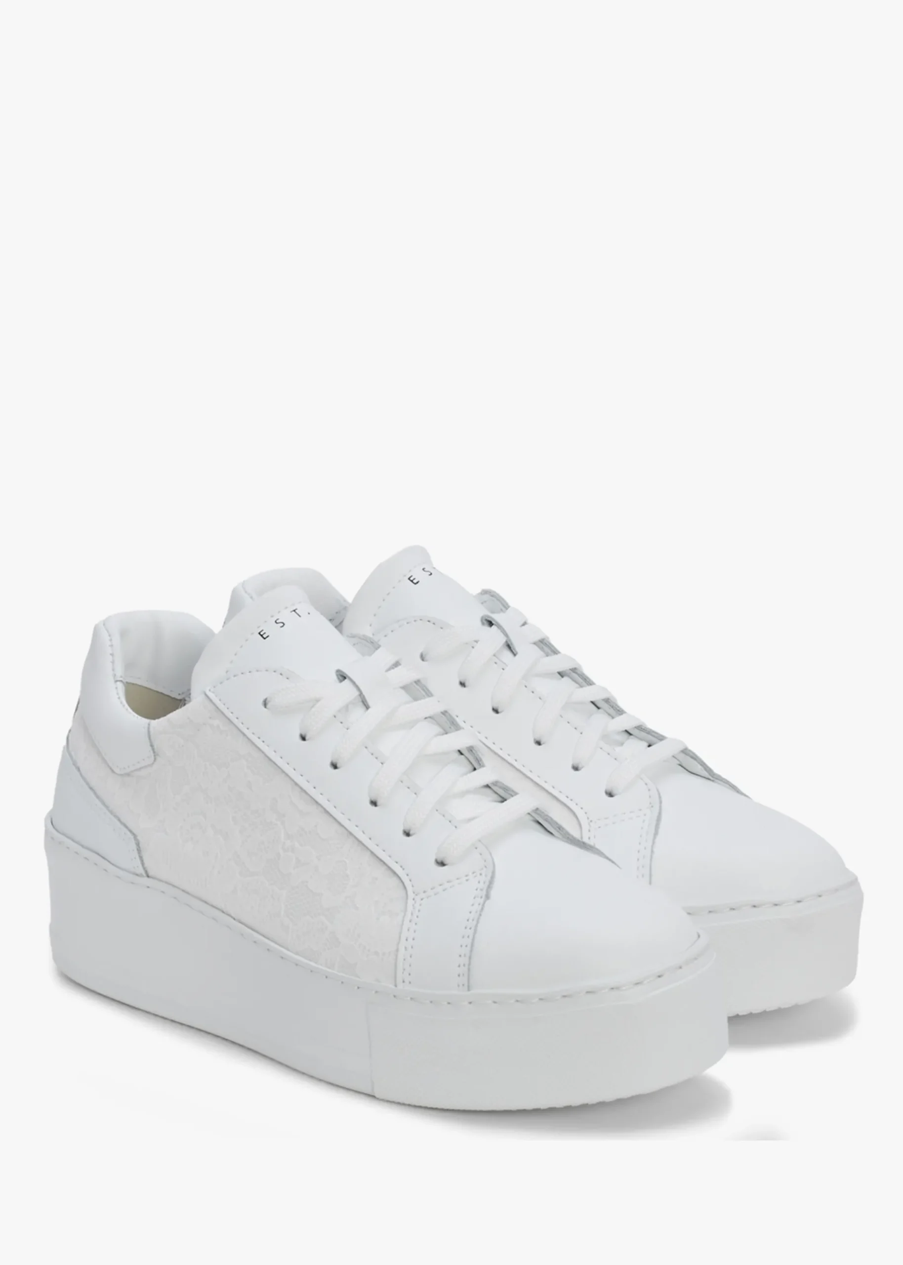 Outlet DANIEL Siblace White Leather Flatform Trainers