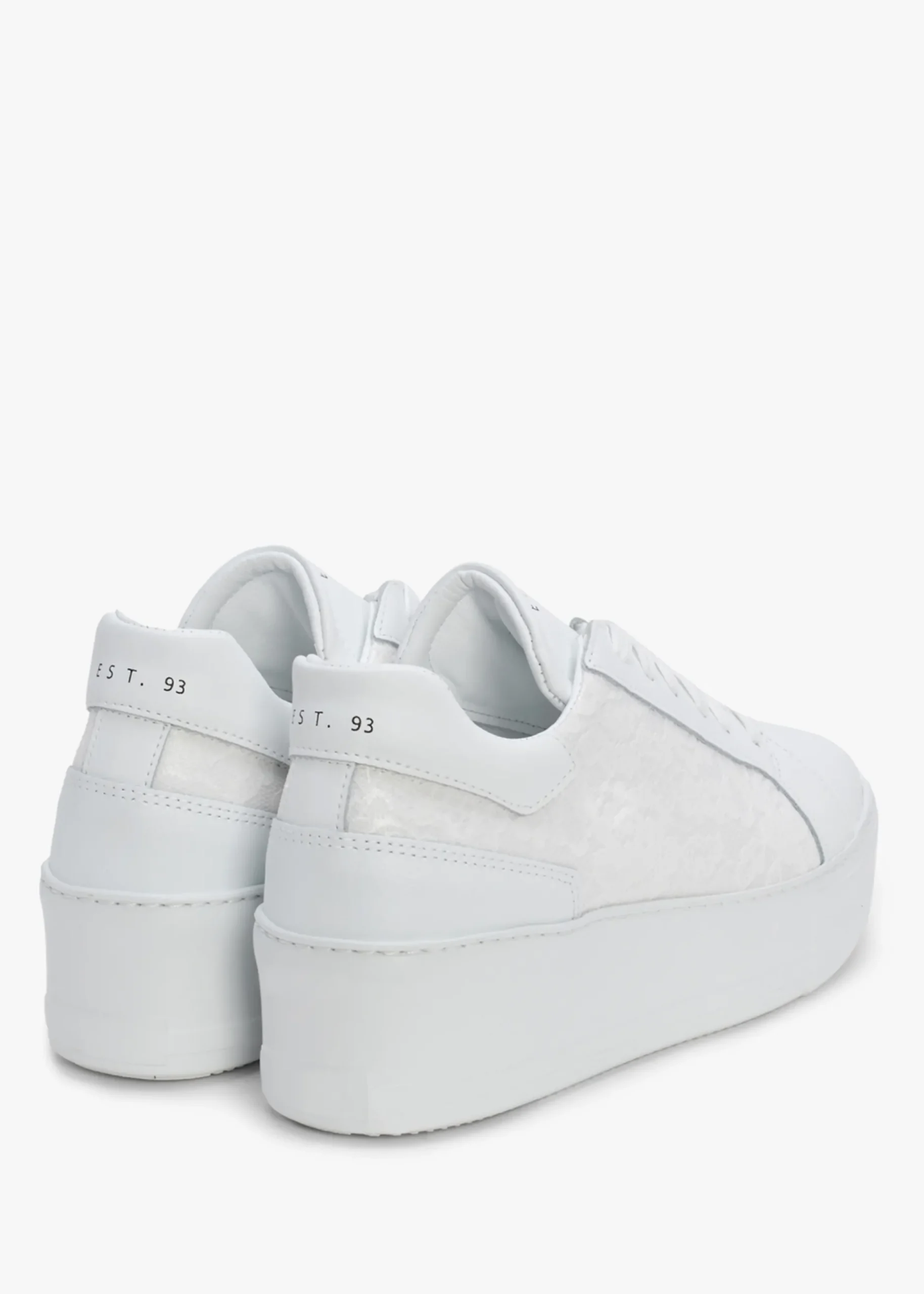 Outlet DANIEL Siblace White Leather Flatform Trainers