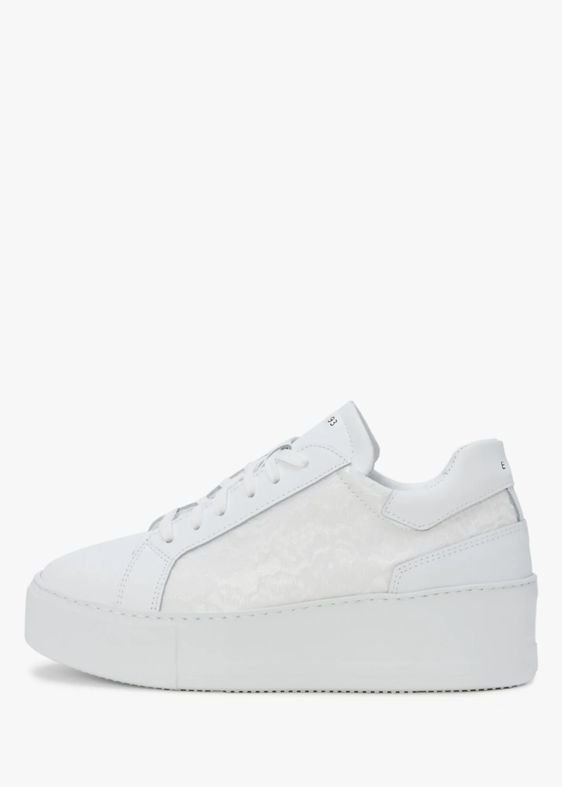 Outlet DANIEL Siblace White Leather Flatform Trainers