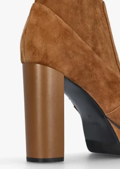 Hot DANIEL Sippy Tan Suede Over The Knee Platform Heeled Boots