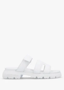 Fashion KENNEL & SCHMENGER Skill Bianco Leather Chunky Mules