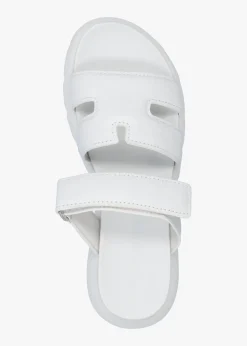 Fashion KENNEL & SCHMENGER Skill Bianco Leather Chunky Mules