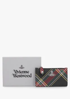 Hot VIVIENNE WESTWOOD Slim Long Chelsea Tartan Multicoloured Card Holder