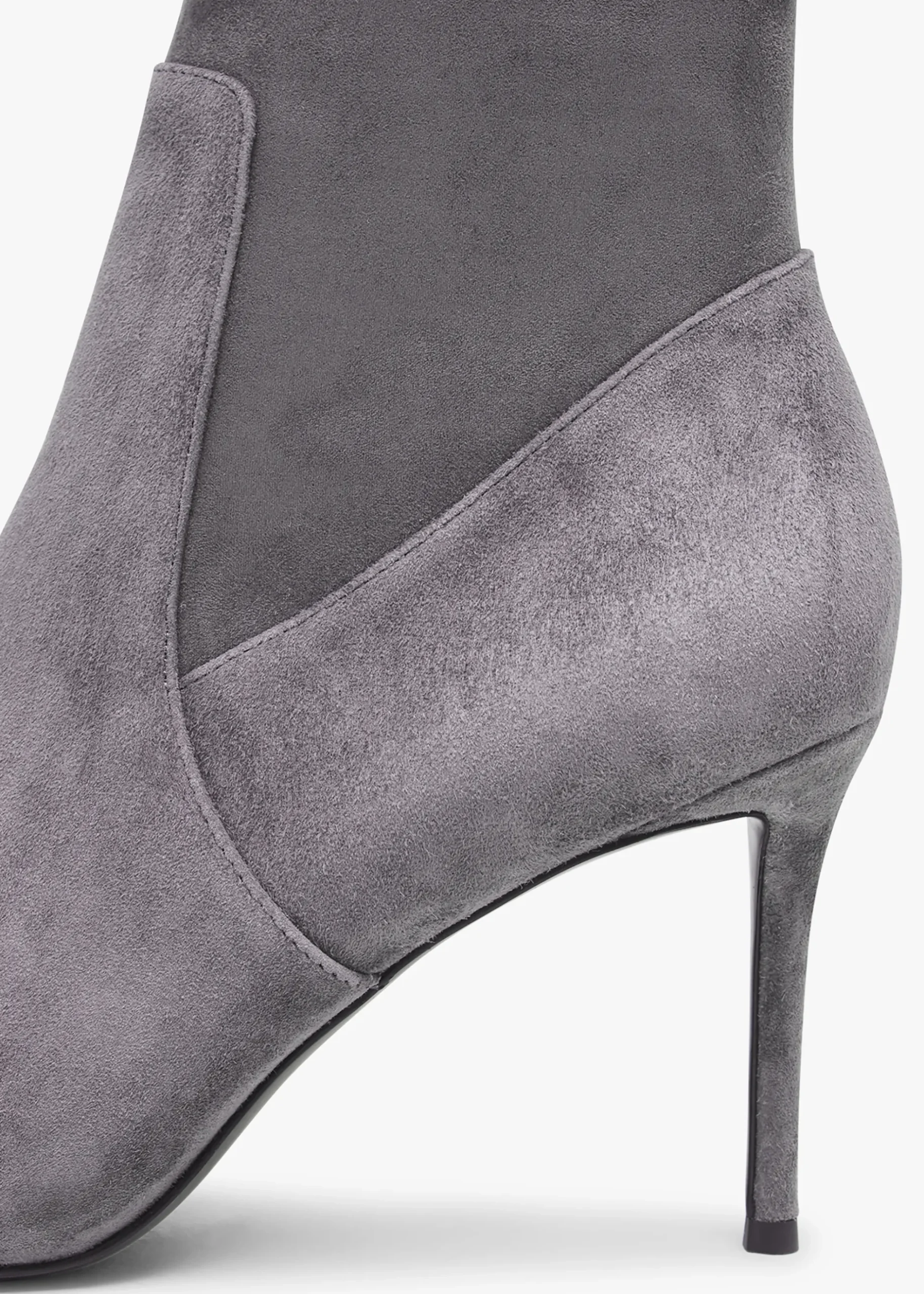 New DANIEL Stret Grey Suede Over The Knee Boots