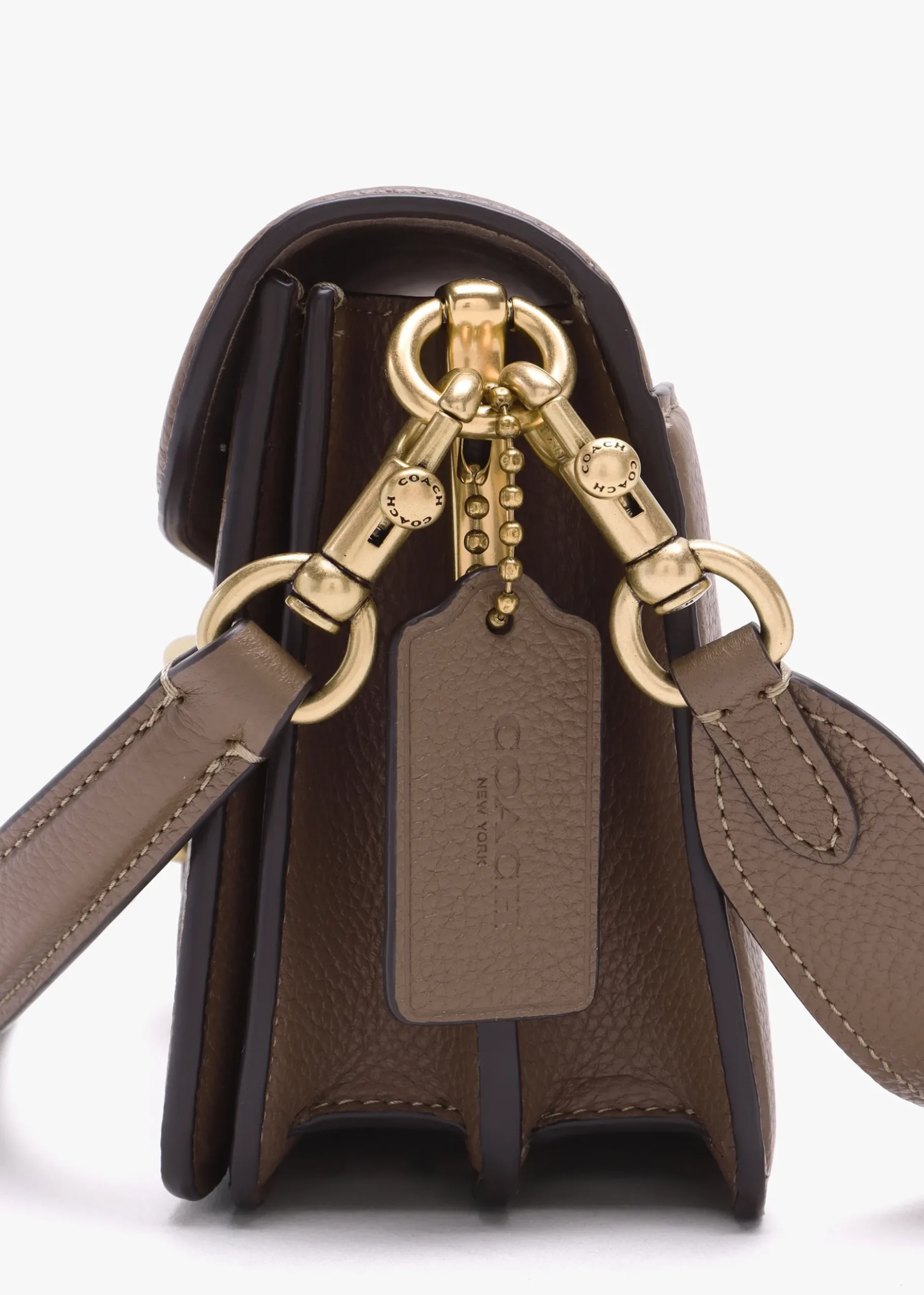 Discount COACH Tabby 26 Dark Stone Leather Shoulder Bag