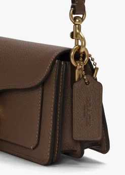 Outlet COACH Tabby 20 Dark Stone Leather Shoulder Bag