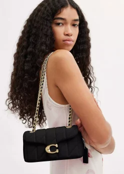 Hot COACH Tabby 20 Quilted Black Leather Shoulder Bag
