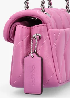 Clearance COACH Tabby 20 Quilted Fuchsia Leather Shoulder Bag