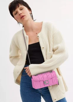 Clearance COACH Tabby 20 Quilted Fuchsia Leather Shoulder Bag