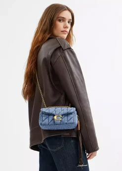 Best COACH Tabby 20 Quilted Indigo Denim Shoulder Bag
